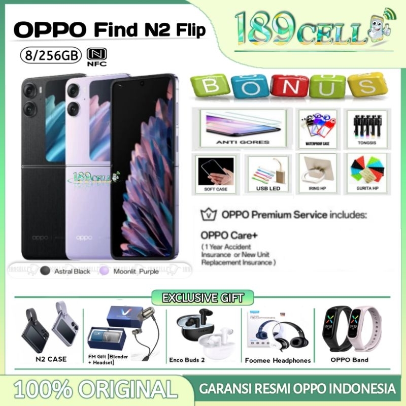 OPPO FIND N2 FLIP 5G 8/256 NFC | FIND N 2 FLIP GARANSI RESMI OPPO