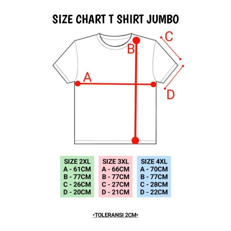 KAOS DUMBO BIGSIZE PRIA WANITA XXL XXXL XXXXL / KAOS JUMBO KAOS KARAKTER KAOS OVERSIZE WARNA PUTIH ALL