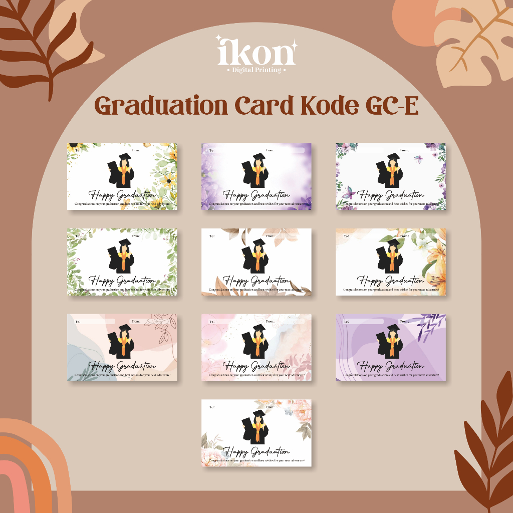 GRADUATION CARD / KARTU UCAPAN WISUDA/ GRADUATION GREETING CARD KODE GC-E