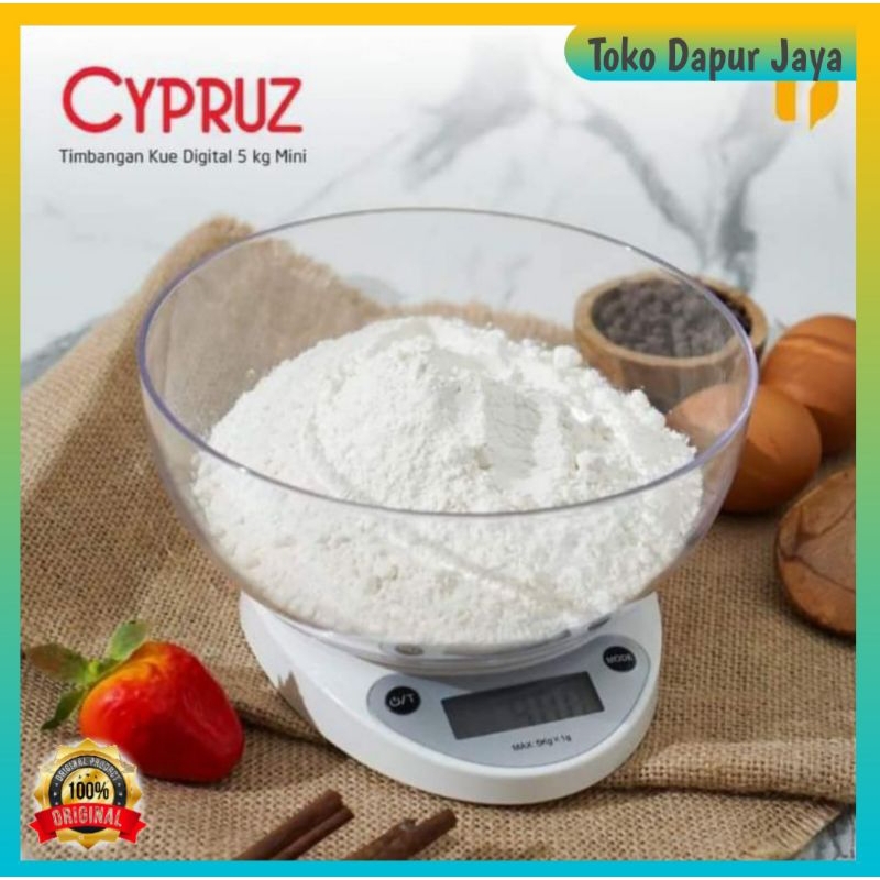 Cypruz Timbangan Kue Digital 5 Kg Mini