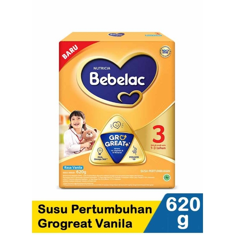 Bebelac 3 620 gram Susu Pertumbuhan Usia 1-3 Tahun