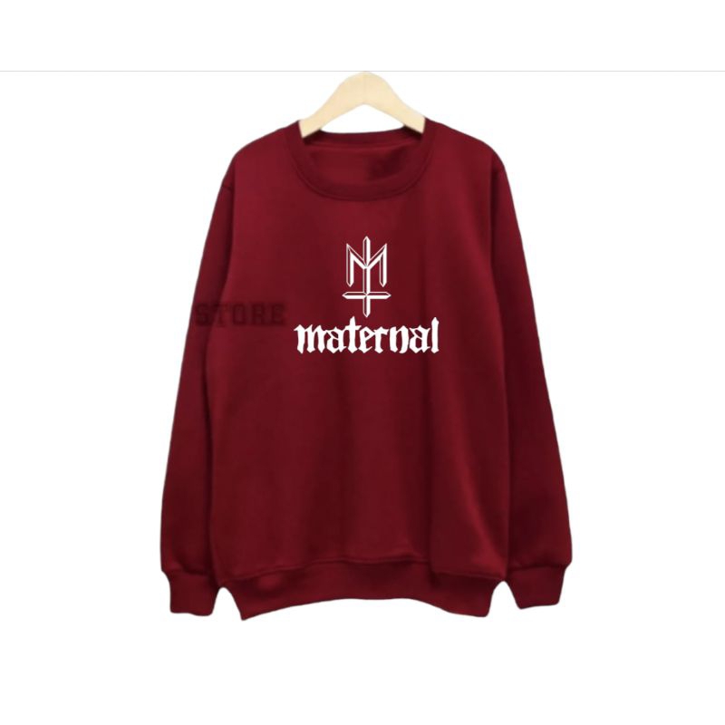 Sweater Polos Logo maternal 8 Warna 7 Ukuran / Crewneck Pria Wanita