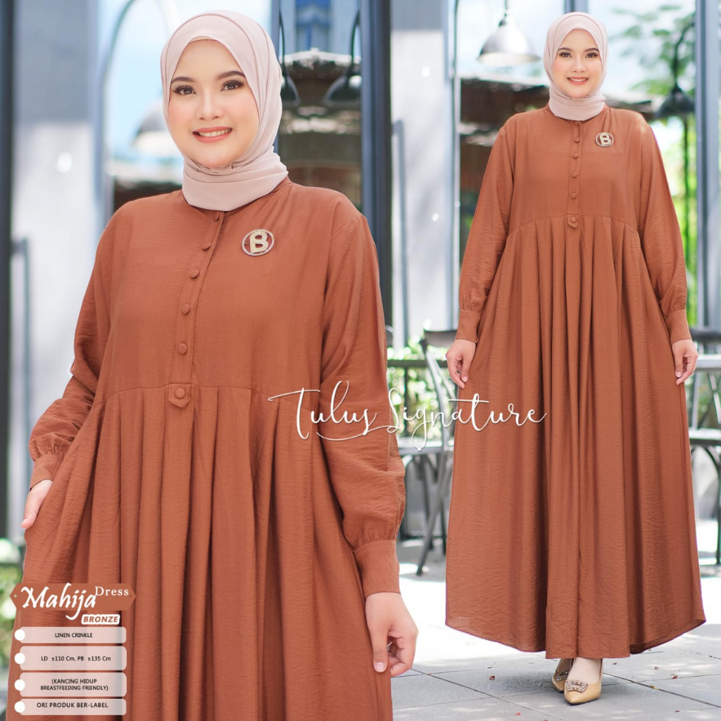 Mahija Dress Gamis Muslim Original Produk By Tulus Signature