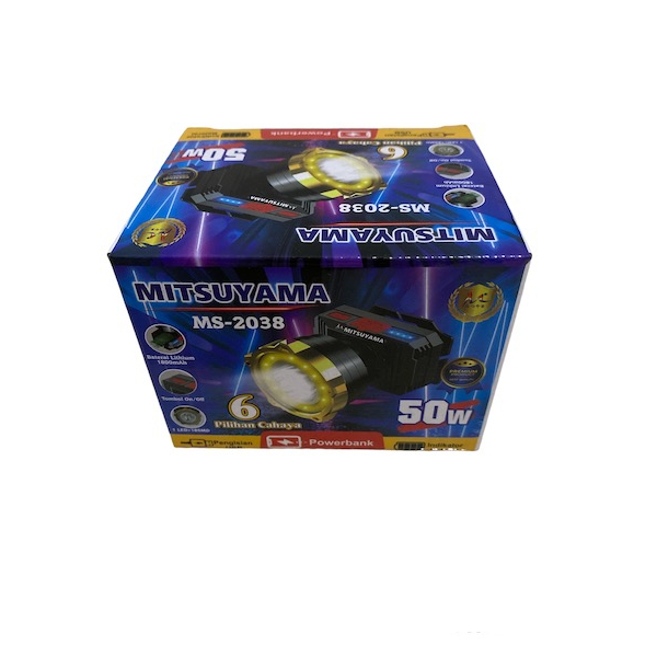 Mitsuyama Senter Kepala Super Terang Led MS-2038 50 Watt 6 Varian