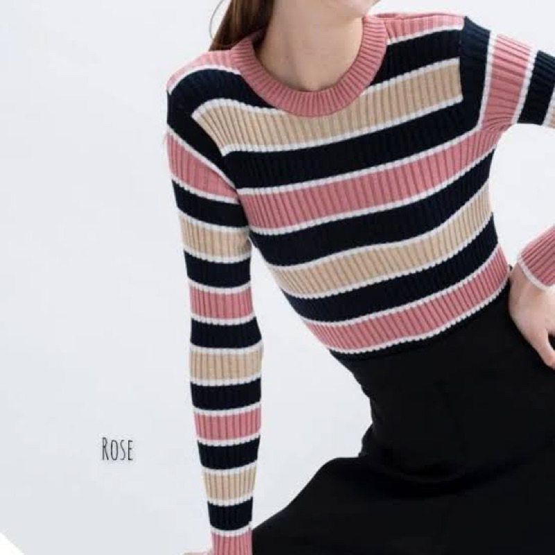 Bica Knit Inner Sweater Wanita - Atasan Rajut Tebal Press Body