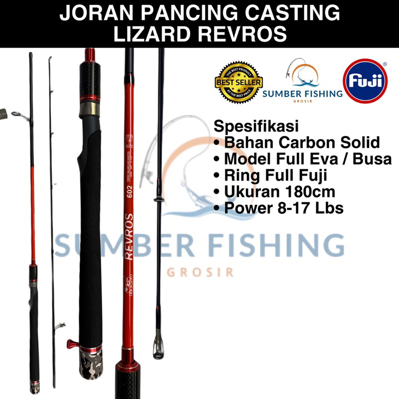 Joran Pancing Casting Carbon Solid - LIZARD REVROS 180cm 8-17 Lbs