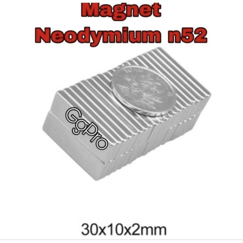 Magnet NEODYMIUM Kotak uk. 30x10x2mm - N52