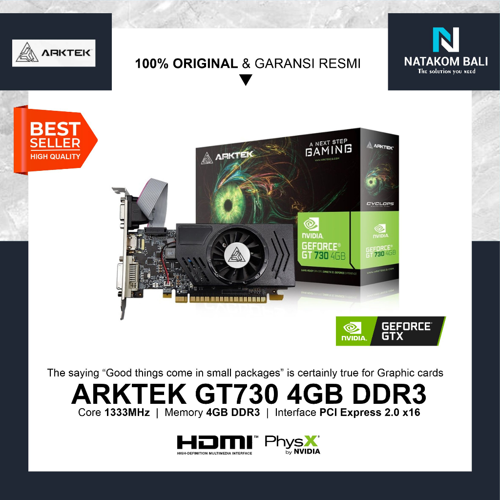 VGA ARKTEK CYCLOPS NVIDIA GEFORCE GT730 4GB DDR3
