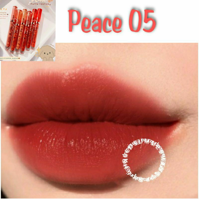 LIPSTIK WATERPROOF - LIPGLOS - LIPSTIK TAHAN LAMA DAN RINGAN - LML 1044-Peace 05