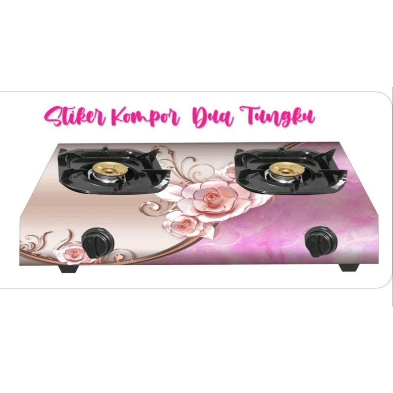 stiker kompor 2 tungku