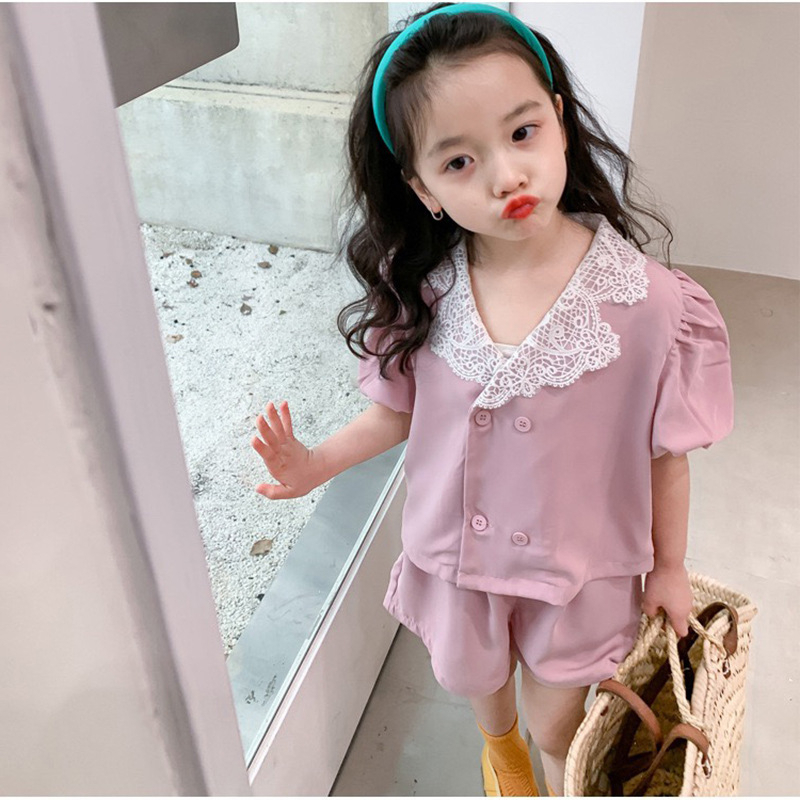 *NEW*  SATU STEL ATASAN DAN BAWAHAN Puff Sleeve Top + Celana Pendek STYLE KOREA MODEL TERBARU ANAK PEREMPUAN