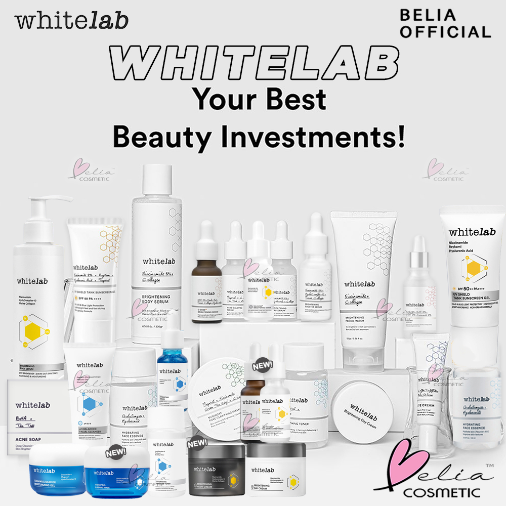 ❤ BELIA ❤ WHITELAB Brightening Series | Face Body Serum, Facial Wash, Day Night Cream, Underarm Toner | BPOM