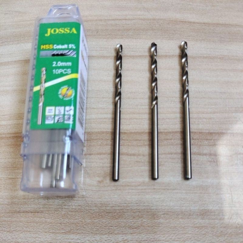 JOSSA Mata bor Besi COBALT 2mm Heavy Duty / JOSSA Mata bor Stenlees 2mm HEAVY DUTY