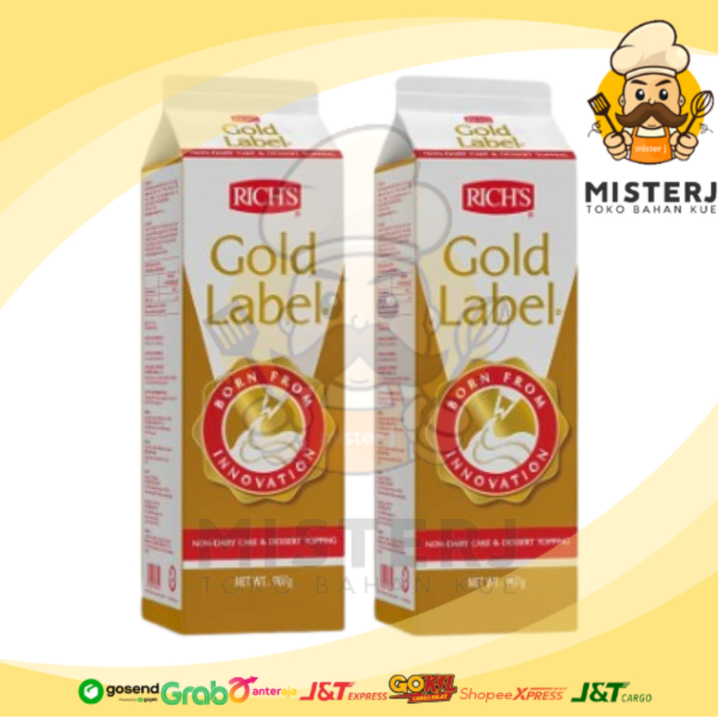 

Richs Gold Label 907gr | TANPA ES BATU | Whipping Cream Topping | Rich's Gold Label | BEST SELLER