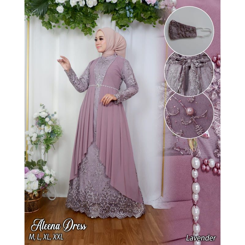 KEBAYA MODERN//ALEENA DRESS//SERAGAMAN KELUARGA//BAJU PESTA LAMARAN//KEBAYA WISUDA//BAJU KONDANGAN//BAJU LEBARAN//ORIGINAL BY SABANA KEBAYA//MDHBROTHER