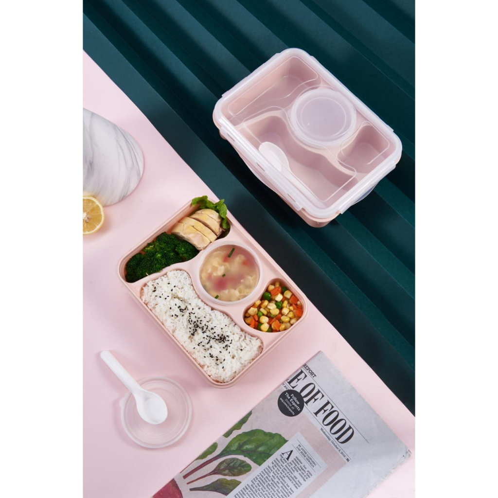 Tempat Makan / Kotak Makan Lunch Box Bento SUP Rantang Catering 4 Sekat 1000ML