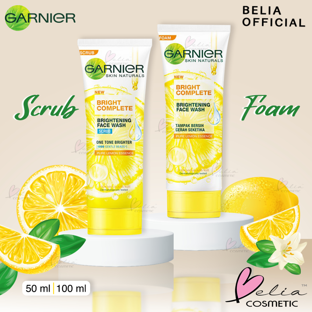 ❤ BELIA ❤ Garnier Light Complete Bright Complete Brightening Foam | Scrub | White Speed | Sabun Cuci Muka