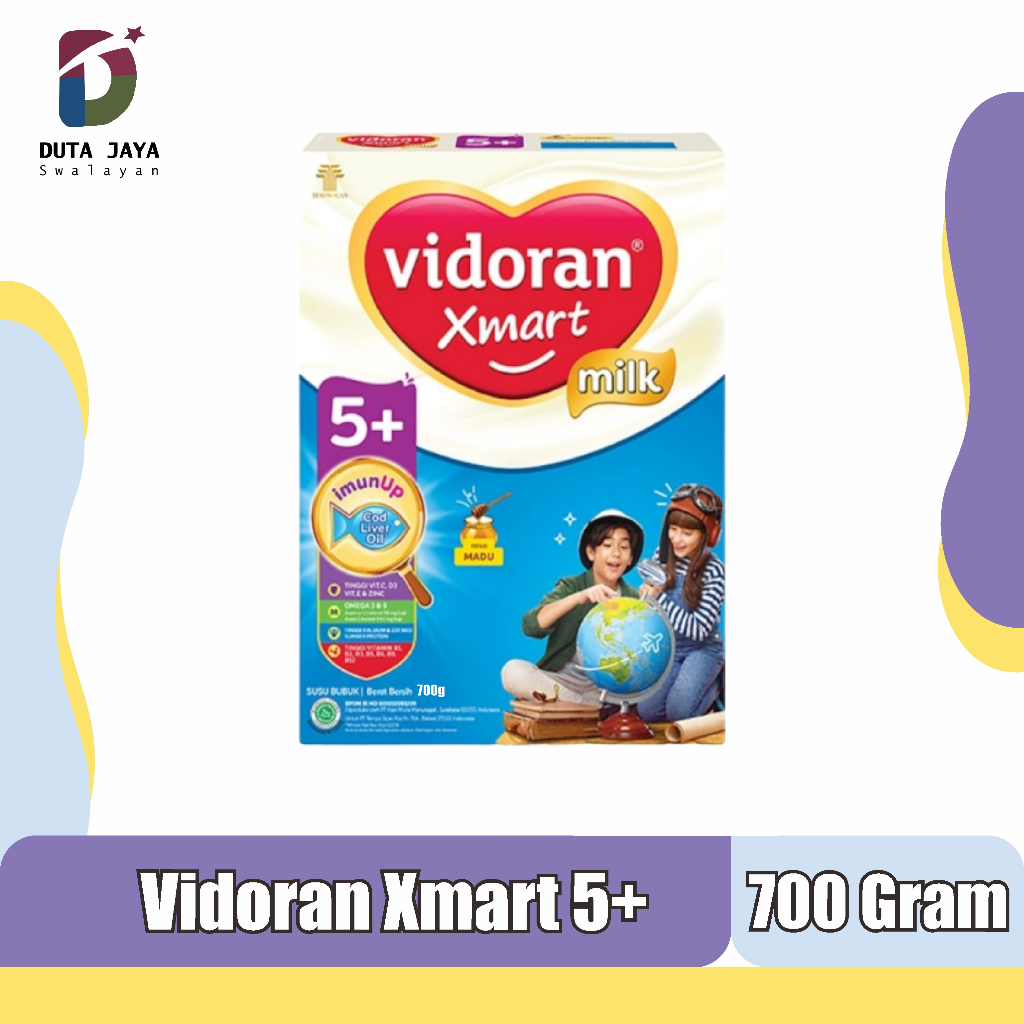 Vidoran Xmart 5+ Nutriplex Susu Formula Pertumbuhan Anak Madu 700 Gram