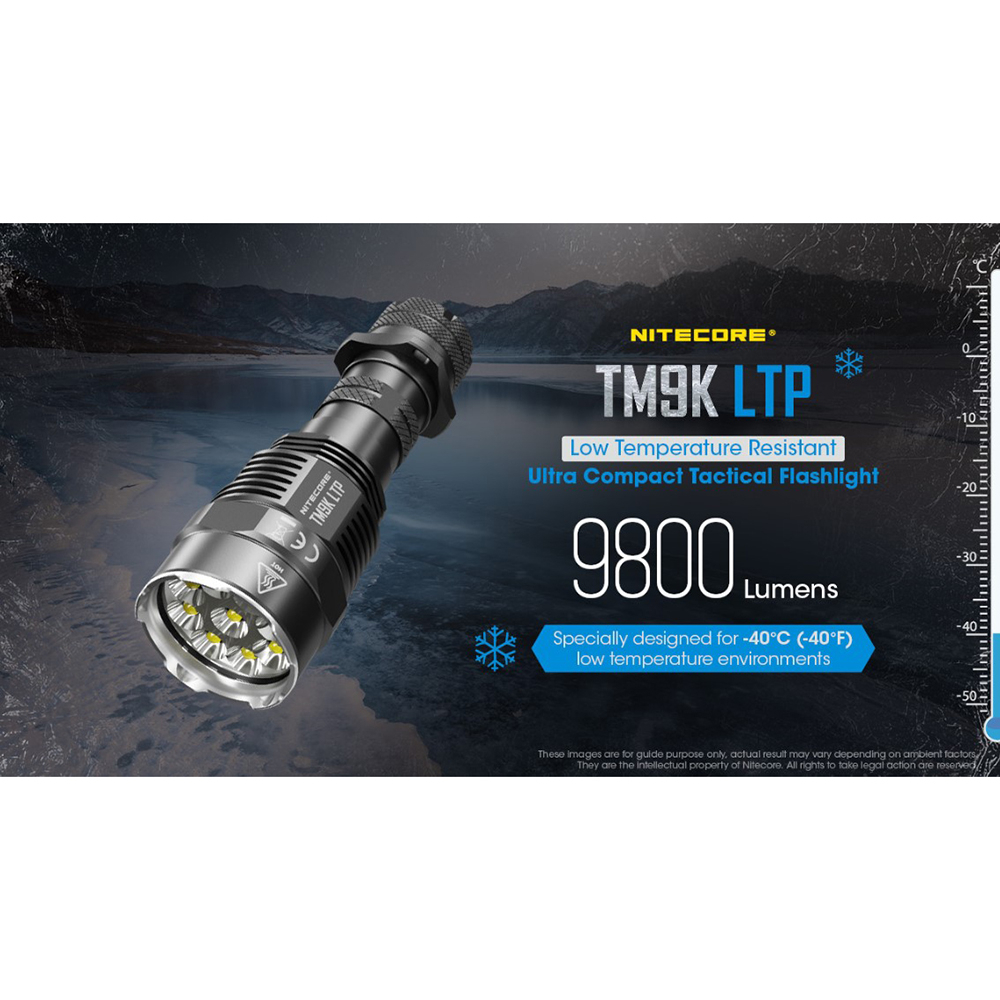 NITECORE Senter Ultra Compact Tactical CREE XP-L2 HD 9800 Lumens - TM9K-LTP - Black