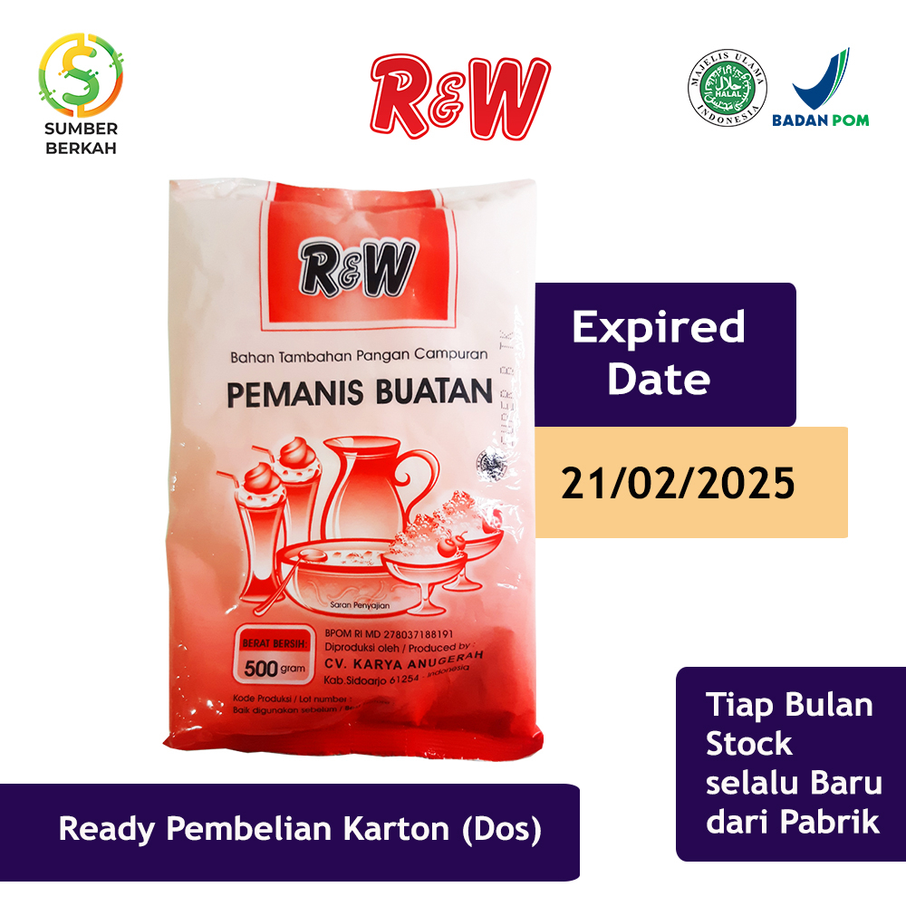 Sari Manis Pemanis Buatan Sodium Super Merah Rajawali R&amp;W RW 500 gr