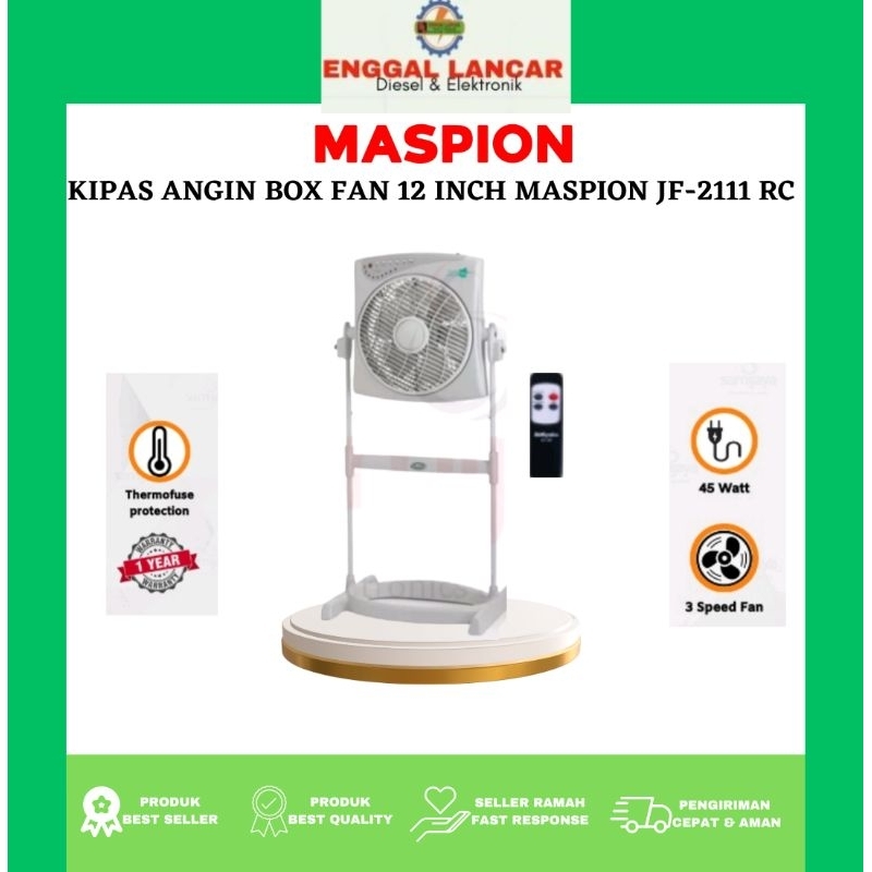 KIPAS ANGIN KOTAK - BOX FAN MASPION JF-2111RC / JF 2111RC / JF 2111