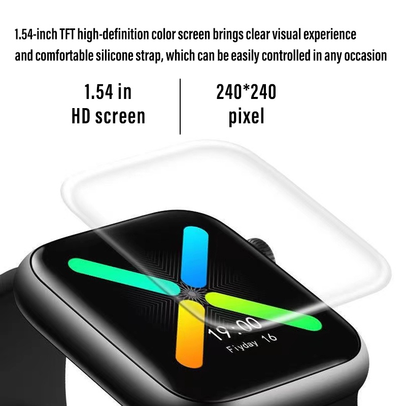 【COD】Viqoo Watch 8 ( EW01) Wireless charging Jam Tangan Pintar Sport Fitness Digital Bluetooth Layar Sentuh Full Touch Screen Bluetooth Call Smart Watch- SW16