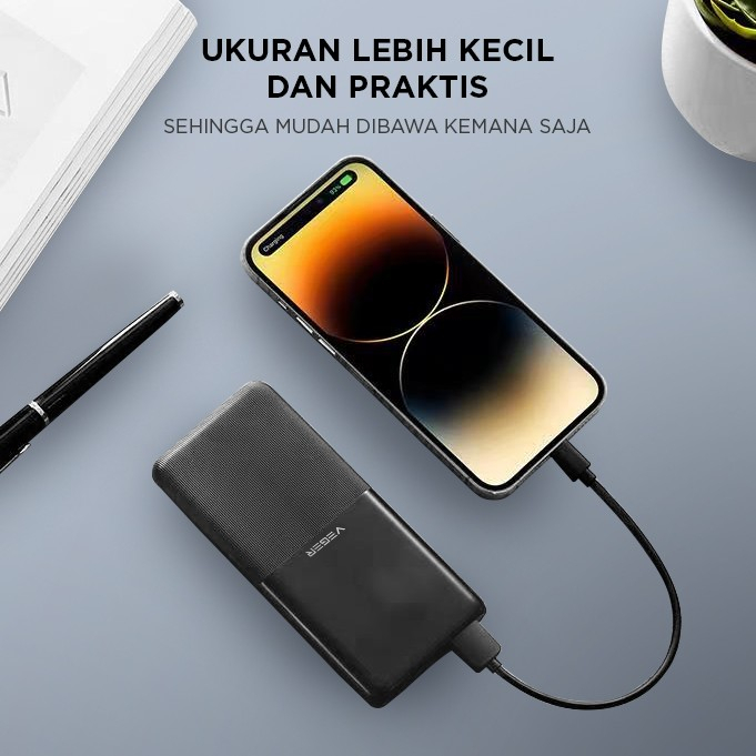 VEGER S11 Powerbank 10000mAh 2 USB Output 2.4A LED Digital Display Original