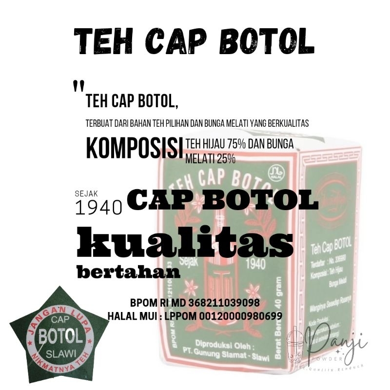 TEH CAP BOTOL SEDUH ISI 40GRAM TEH HIJAU CAP BOTOL TEH TUBRUK CAP BOTOL TEH AWUR CAP BOTOL CAP BOTOL TUBRUK TEH CAP BOTOL BUBUK