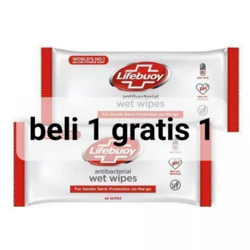 tissu basah lifebouy isi 10(BELI 1 GRATIS 1)