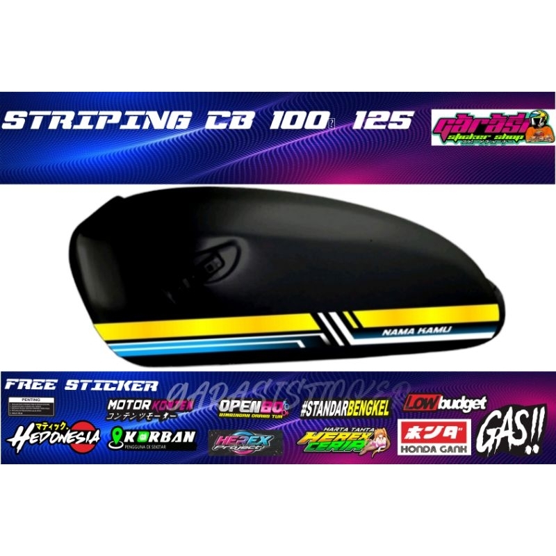 STRIPING CB LIST BAWAH HITS - STRIPING CB KEREN - STRIPING CB CUSTOM PRINT cb 100 cb125