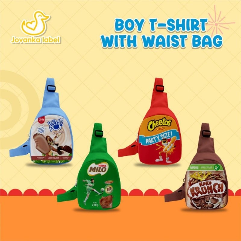 Ready ‼️ Set Koas Boy T-shirt With Waistbag by Jovanka bisa cod