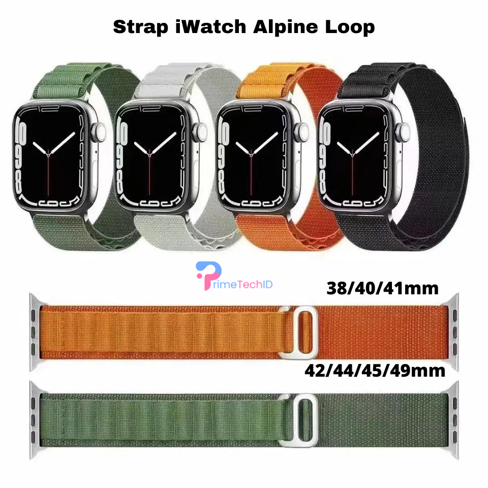 Strap untuk Apple watch series 1 2 3 4 5 6 7 8 9 ULTRA SE IWO HW 41 49 45 42 44 38 40mm Tali Jam Tangan Strap ALPINE LOOP NYLON Sport Band iwatch