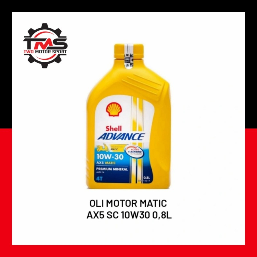 OLI SHELL 100% ORI AX5 SC 10W30 0,8L OLI MOTOR HONDA BEAT 800ML