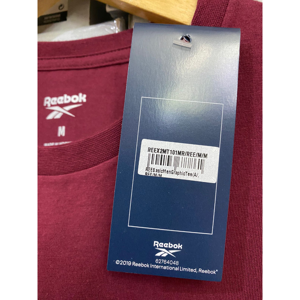 Reebok Basic Men Graphic Tee Maroon REEX2MT101MR Kaos Pria Original