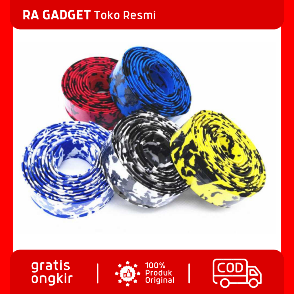 Handlebar Tape Sepeda 2M x 30MM 2 PCS / Strap Handlebar Handbar Grip Bar Tape Pembungkus Karet Stang