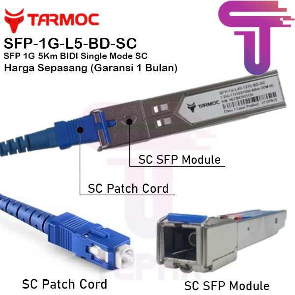 Tarmoc SFP-1G-L5-BD-SC | SFP 1G BIDI 5KM SC | SFP 1G 5KM Single mode