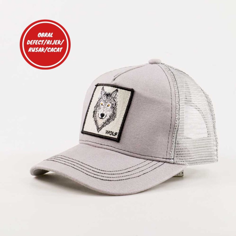 [OBRAL RIJEK] Topi Trucker Baseball Wolf Quick Drying Mesh - DH-YK