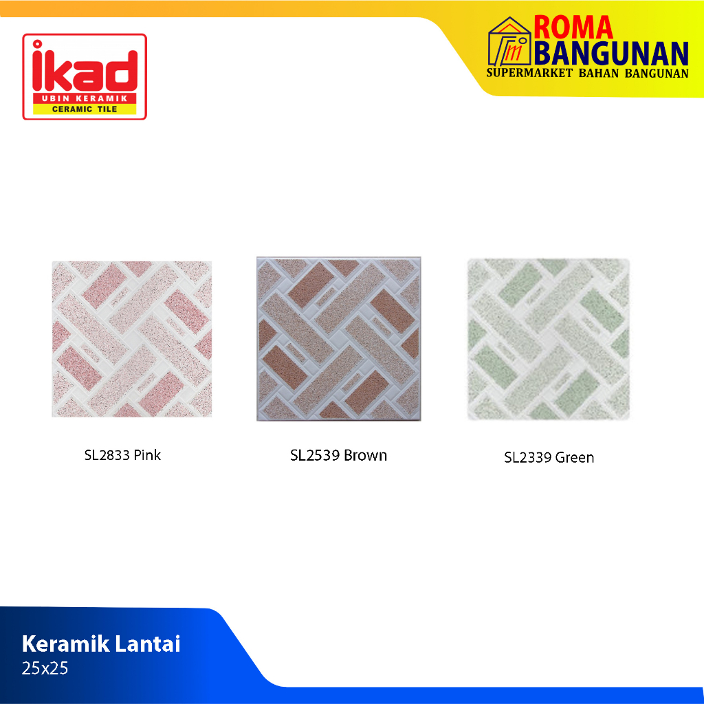 Ikad Keramik Kamar Mandi / Keramik Lantai SL2833 Series 25x25