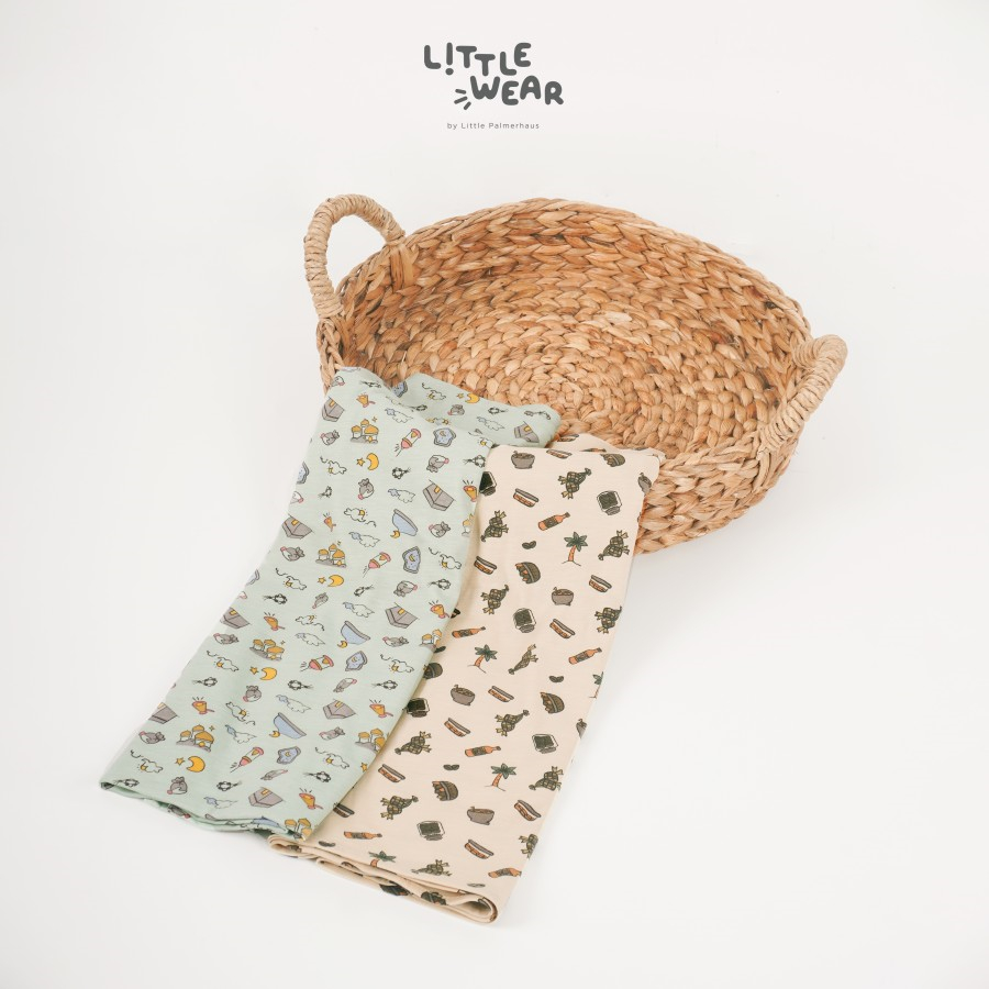 [TOMS] LITTLE PALMERHAUS (1pcs) Little Wear Basic Swaddle Bedong Bayi 105 x 85 cm Motif Terbaru