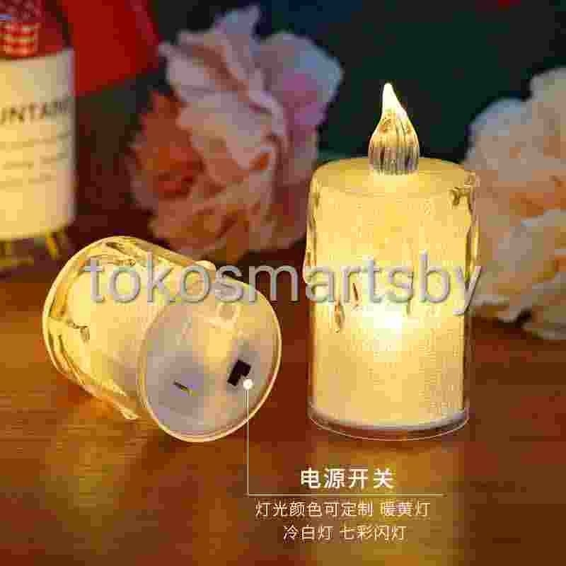 LAMPU LILIN AESTHETIC LED LILIN HIAS LAMPU PAJANGAN ELECTRIK WARM WHITE CANDLE