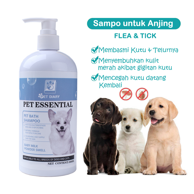 PET DIARY Sampo Kucing Anti Kutu Dan Jamur Shampoo Anjing Anti Rontok Wangi Tahan Lama