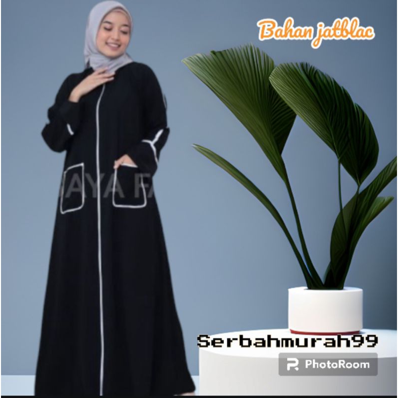 ABAYA MUSLIMAH HITAM SIMPLE
