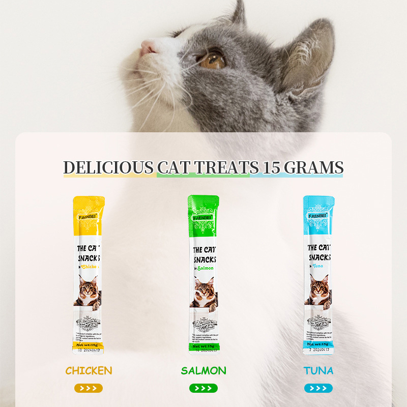 【Cat7】Snack Kucing Cat Strip Cemilan Kuing Kecil dan Kucing Besar Snack Hewan Peliharaan 15g/strip