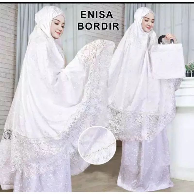 MUKENA BORDIR KEONG ANISA MUKENA BORDIR FULL/MUKENA RENDA PRADA