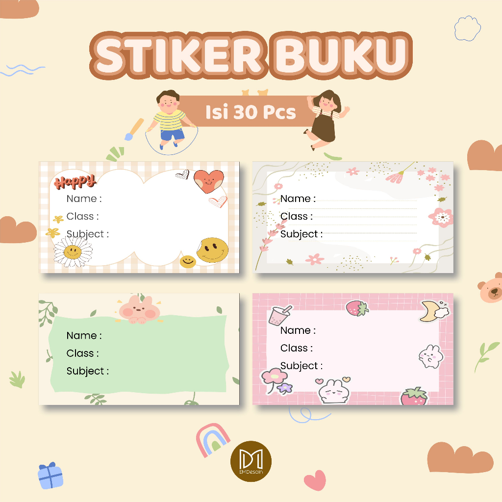 

( 30 PCS ) STICKER LABEL BUKU PELAJARAN / MOTIF CUTE /.STIKER MAPEL CUSTOM / STIKER MATPEL / STICKER LABEL NAMA ANAK / STIKER BUKU AESTHETIC / STIKER BUKU PELAJARAN SEKOLAH / STIKER JURNAL / STICKER CUSTOM NAMA DAN FOTO ANAK
