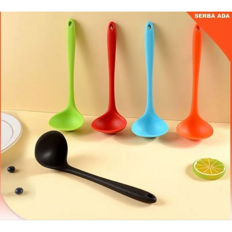 Sendok Sayur Silikon / Centong Silikon Tahan Panas