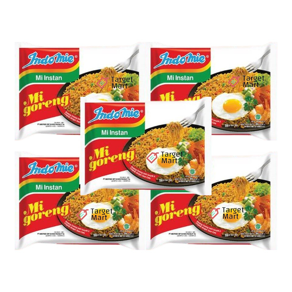

5PCS Indomie Goreng Original Lengkap dengan Saus Cabe & Bawang Goreng