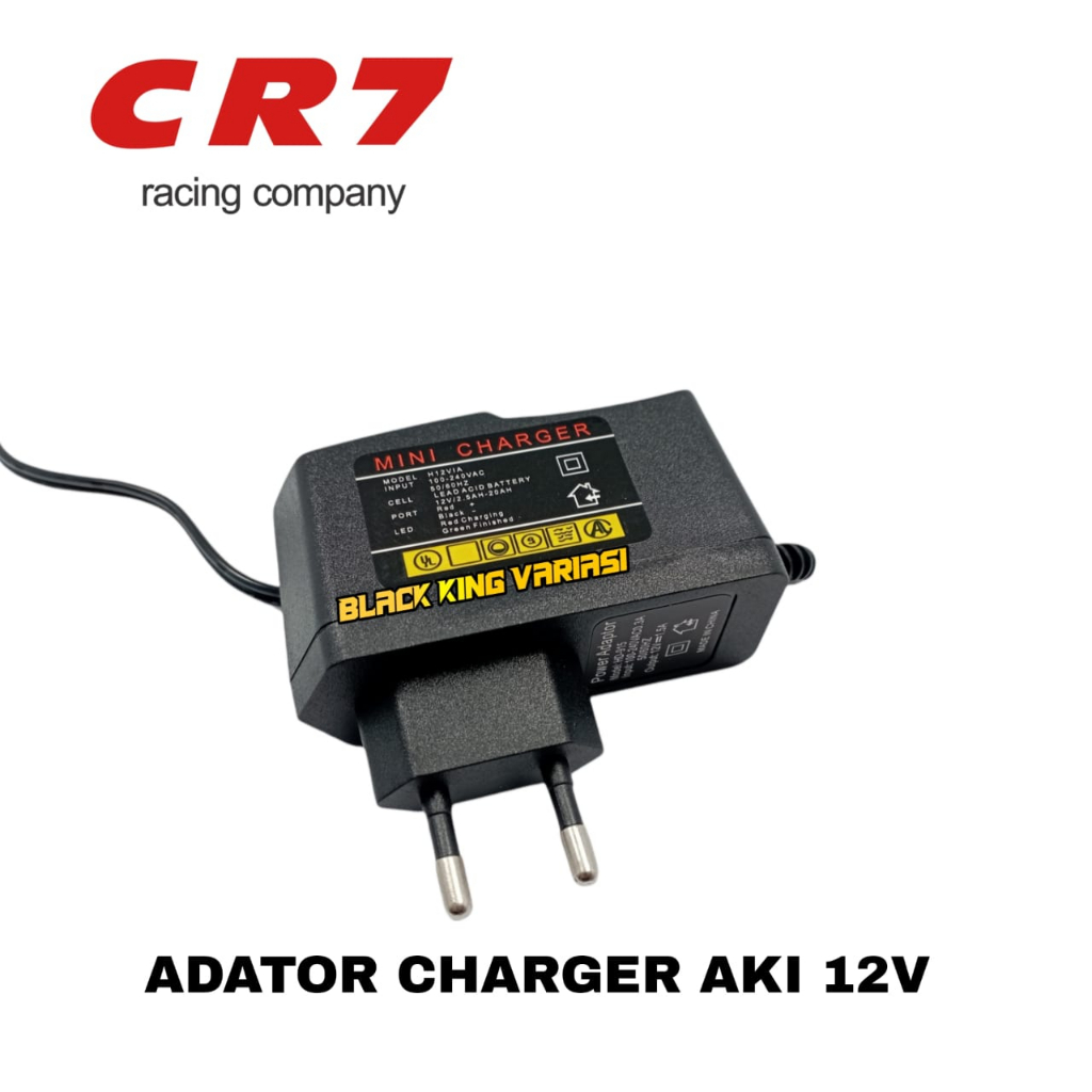 Cas Aki Motor Cr7 Charger Aki Accue 12 Volt Charger Aki Motor Adaptor Tester Lampu Charger Cas Aki Motor Universal