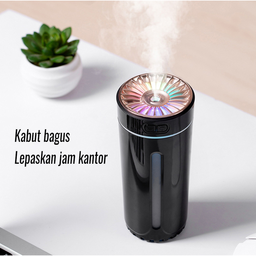 Mobil Humidifier Isi Ulang Diffuser Portable 300ml Electric Air Humidifier Rumah Kamar Tidur Cool Mist Diffuser Humidifier