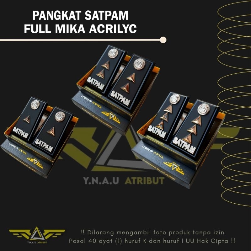 ATRIBUT SATPAM / PANGKAT SATPAM FULL MIKA EXCLUSIVE / PANGKAT SATPAM PRATAMA / PANGKAT SATPAM MADYA 
